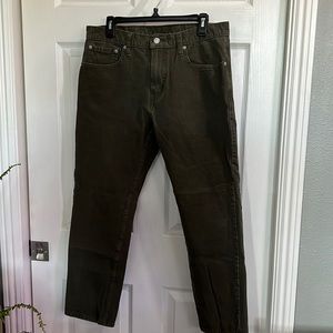 Mens 502 Levi Corduroy Olive Green Jeans